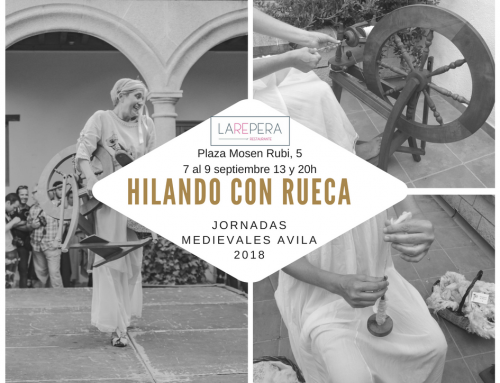 Hilado con Rueca. Jornadas Medievales Avila 2018