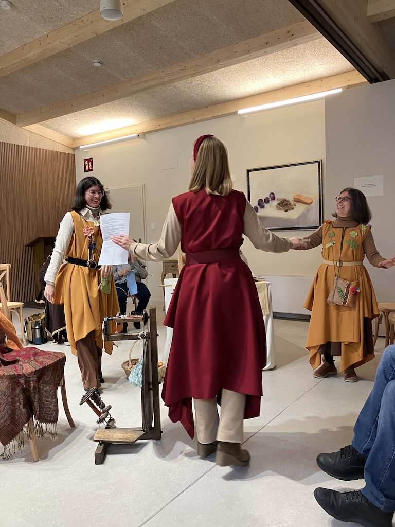 Las grullas bailando