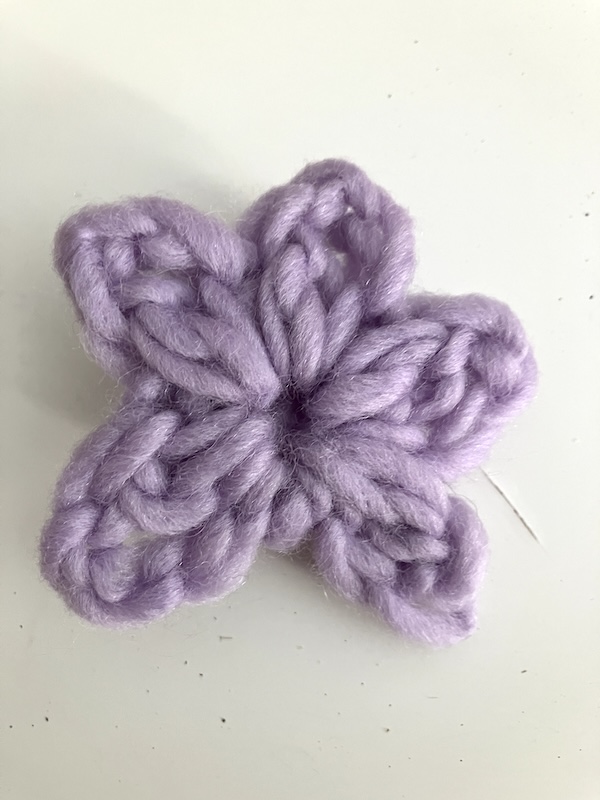 Estrella morada estrella de lana lavanda